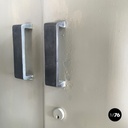 Italian mid-century modern white industrial bathroom two doors cabinet, 1960s