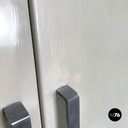 Italian mid-century modern white industrial bathroom two doors cabinet, 1960s