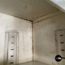 Italian mid-century modern white industrial bathroom two doors cabinet, 1960s