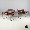 Italian mid-century Brown Armchairs Wassily by Marcel Breuer for Gavina, 1960s