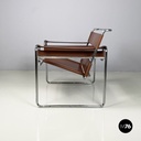 Italian mid-century Brown Armchairs Wassily by Marcel Breuer for Gavina, 1960s