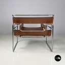 Italian mid-century Brown Armchairs Wassily by Marcel Breuer for Gavina, 1960s