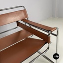 Italian mid-century Brown Armchairs Wassily by Marcel Breuer for Gavina, 1960s