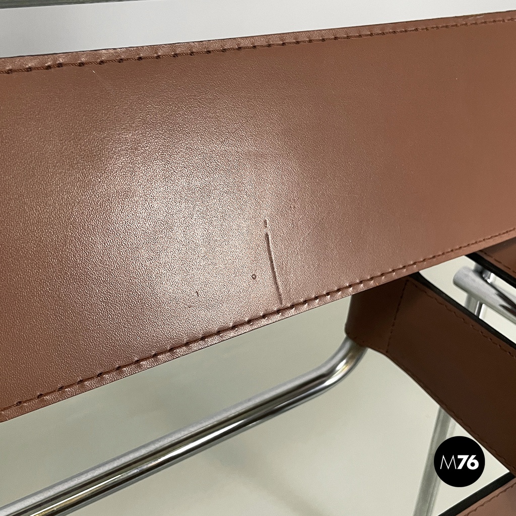 Italian mid-century Brown Armchairs Wassily by Marcel Breuer for Gavina, 1960s