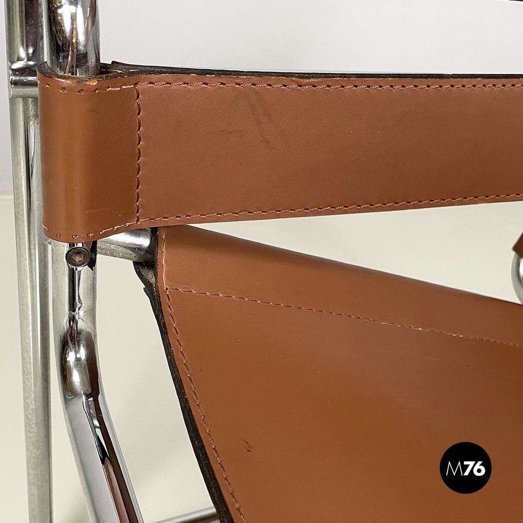 Italian mid-century Brown Armchairs Wassily by Marcel Breuer for Gavina, 1960s