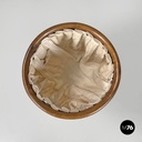 Italian antique sewing stand with wood basket and fabric lining, 1800s