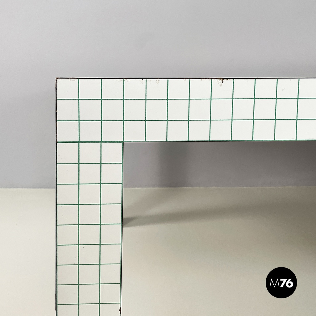 Italian modern Green white Dining table Quaderna Design Superstudio Zanotta 1970
