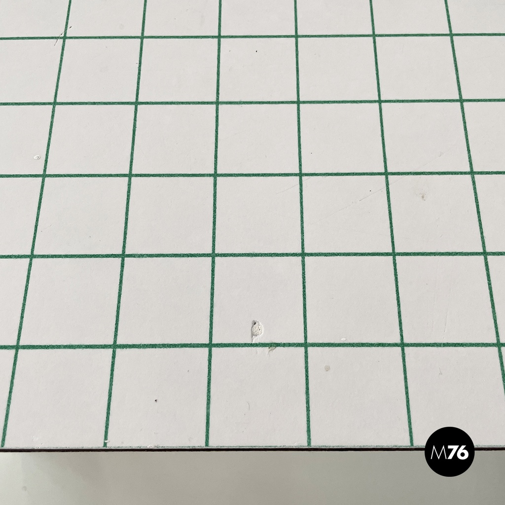 Italian modern Green white Dining table Quaderna Design Superstudio Zanotta 1970