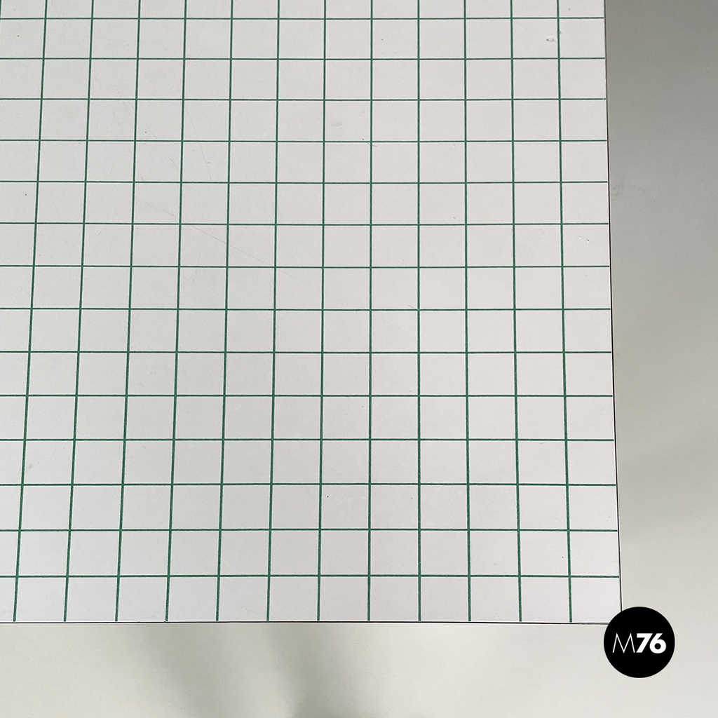 Italian modern Green white Dining table Quaderna Design Superstudio Zanotta 1970