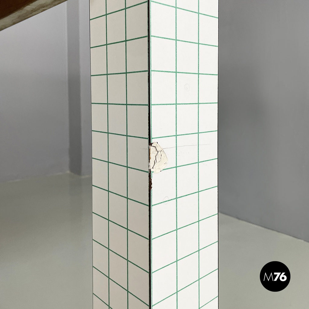 Italian modern Green white Dining table Quaderna Design Superstudio Zanotta 1970