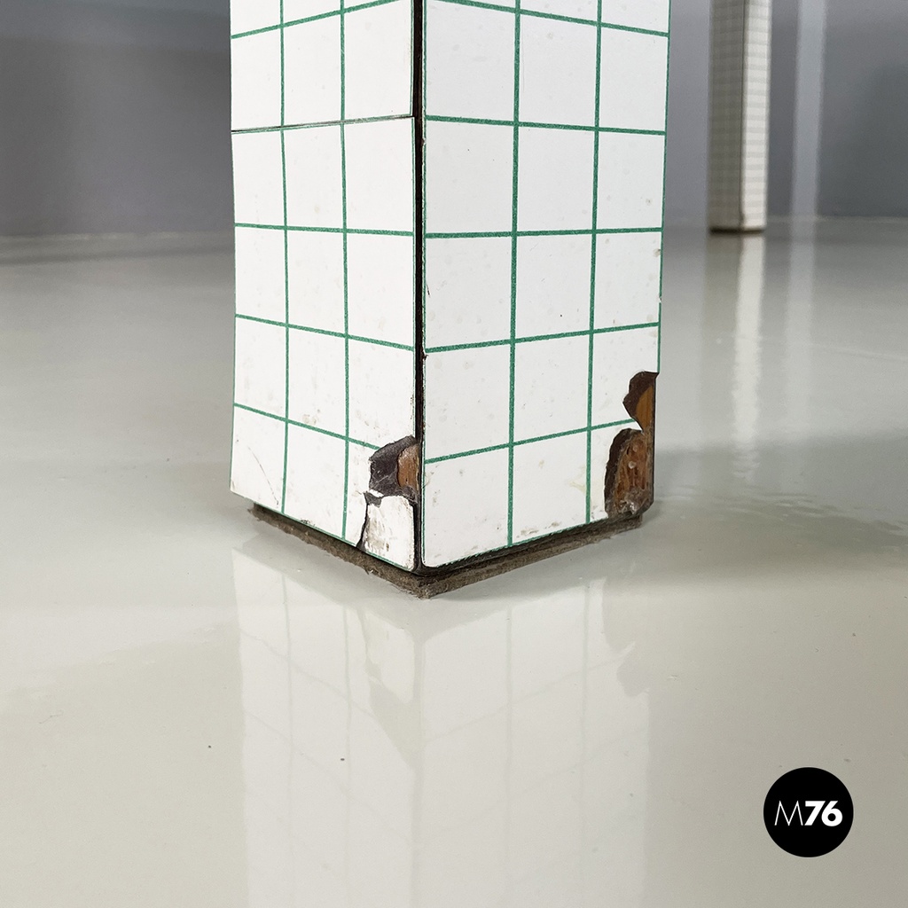 Italian modern Green white Dining table Quaderna Design Superstudio Zanotta 1970