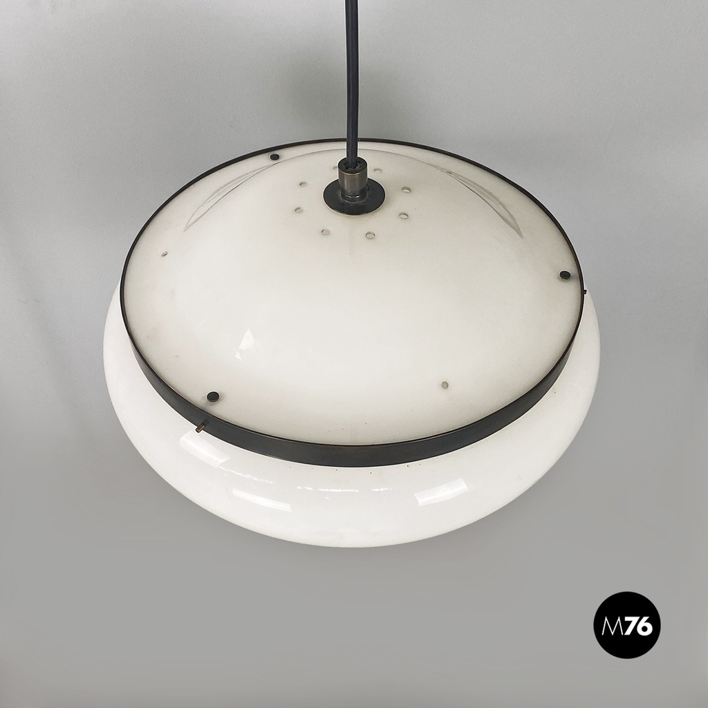 Italian mid century modern 2/5 chandelier by GPA Monti Studio for Kartell, 1959