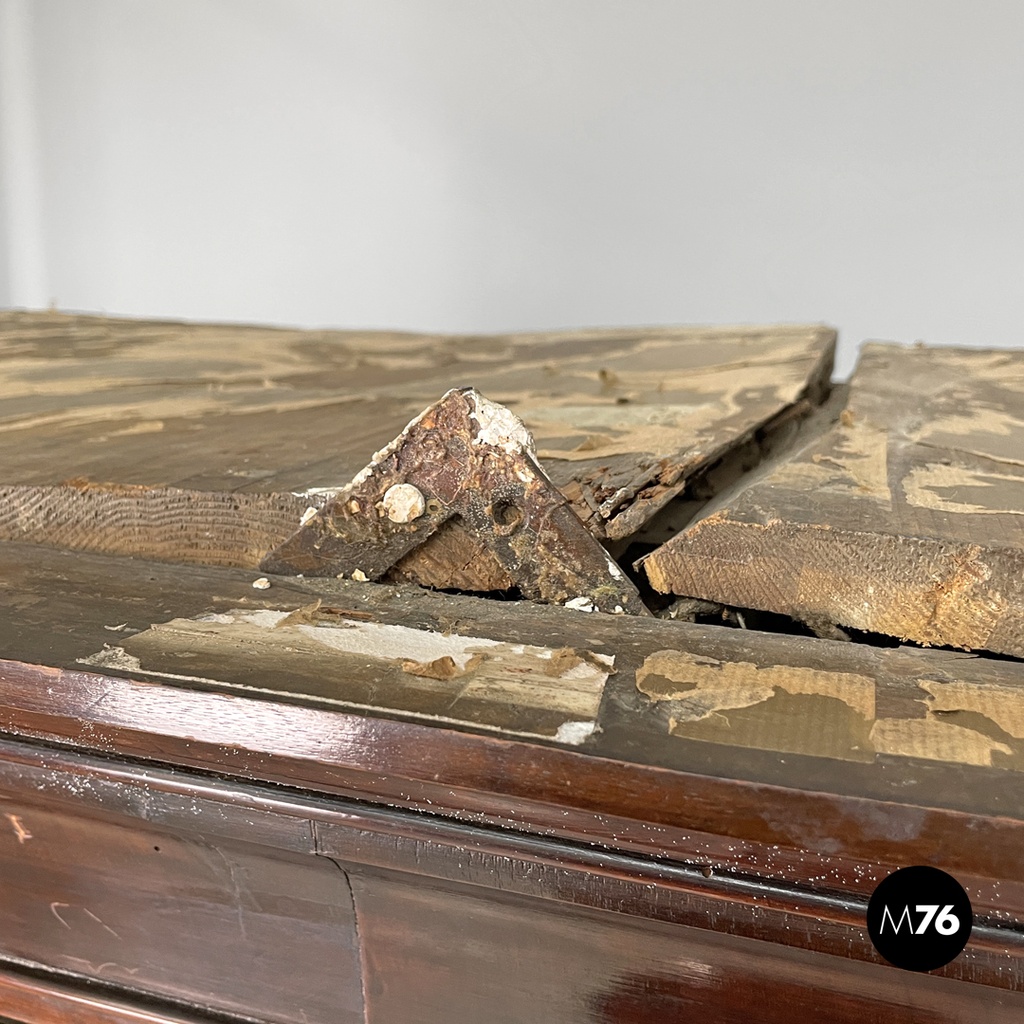 Italian Charles X style two-door wooden wardrobe with decorations, early 1800s