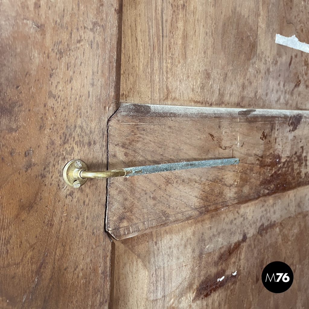 Italian Charles X style two-door wooden wardrobe with decorations, early 1800s