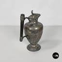 English Art and Crafts silver plate and wood jug or teapot by SB&M, early 1900s