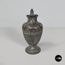 English Art and Crafts silver plate and wood jug or teapot by SB&M, early 1900s