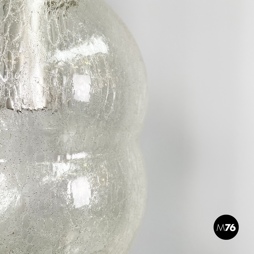 Italian mid-century modern Glass Chandelier Bilobo by Tobia Scarpa Flos, 1960s