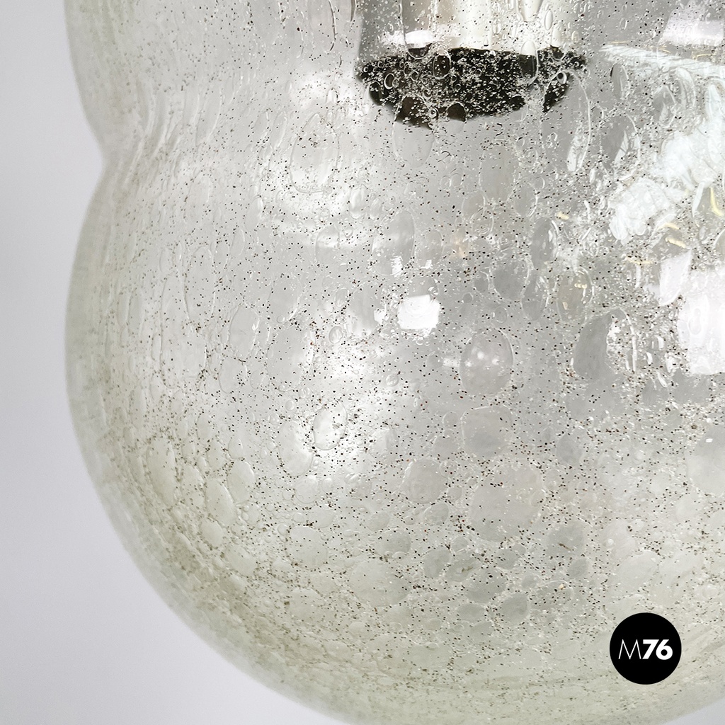 Italian mid-century modern Glass Chandelier Bilobo by Tobia Scarpa Flos, 1960s