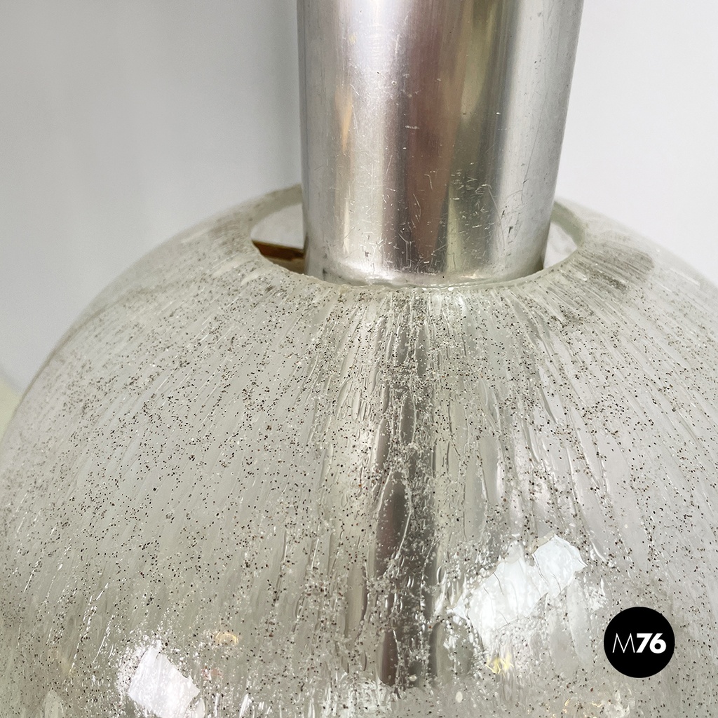 Italian mid-century modern Glass Chandelier Bilobo by Tobia Scarpa Flos, 1960s