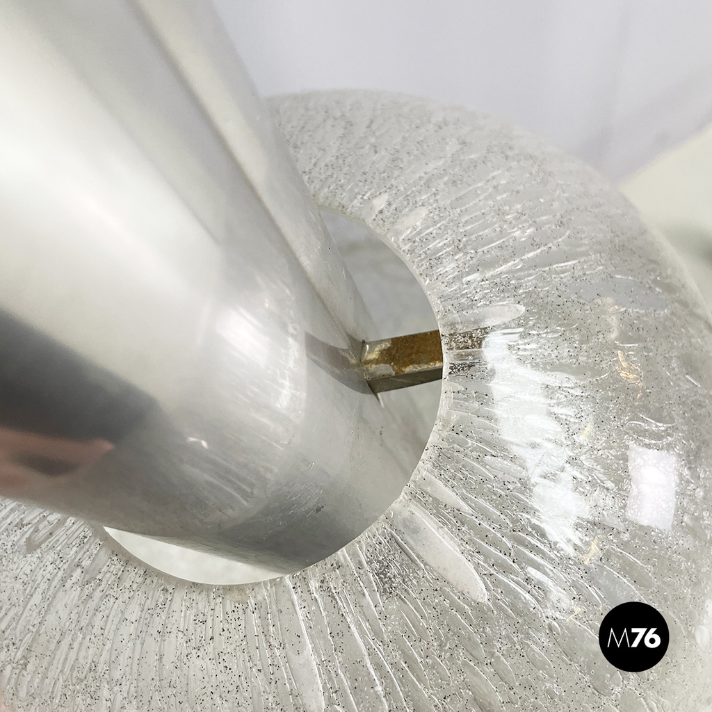 Italian mid-century modern Glass Chandelier Bilobo by Tobia Scarpa Flos, 1960s