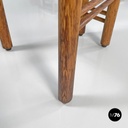 Italian mid-century modern chairs in wood and ivory white linen fabric, 1960s