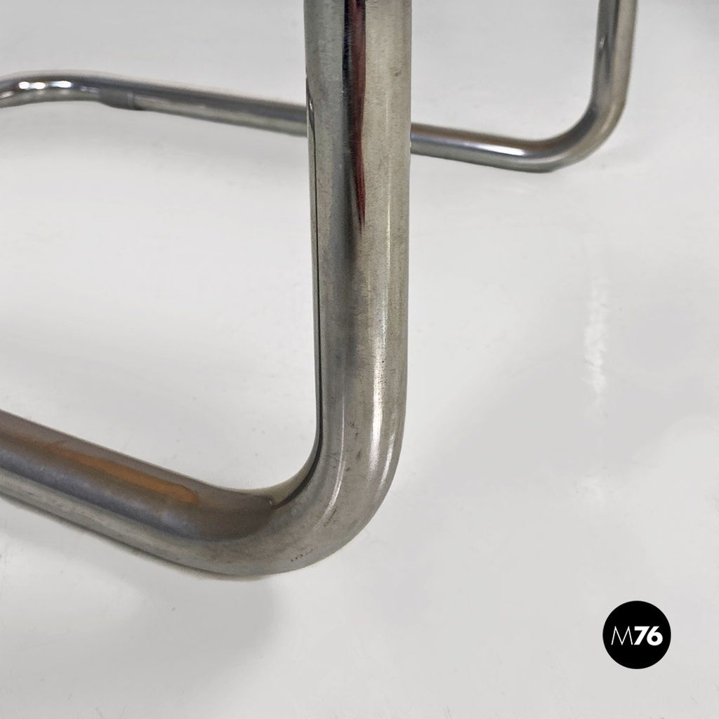 Italian modern wood steel Vienna straw chairs Cesca style by Marcel Breuer, 1970