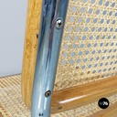 Italian modern wood steel Vienna straw chairs Cesca style by Marcel Breuer, 1970