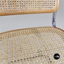 Italian modern wood steel Vienna straw chairs Cesca style by Marcel Breuer, 1970