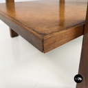 Italian mid-century modern Double shelf coffee table in buxus and wood 1930-1940