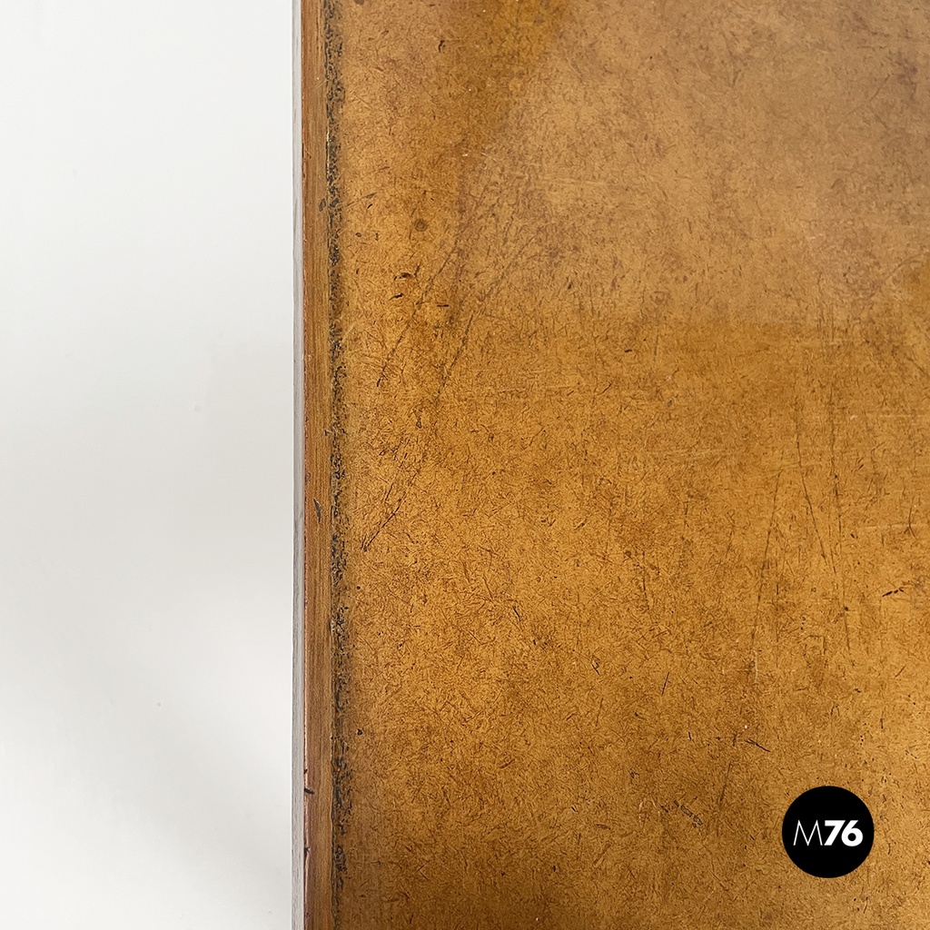 Italian mid-century modern Double shelf coffee table in buxus and wood 1930-1940