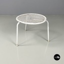 Italian mid-century modern Outdoor coffe tables in white metal by Emu, 1960s
