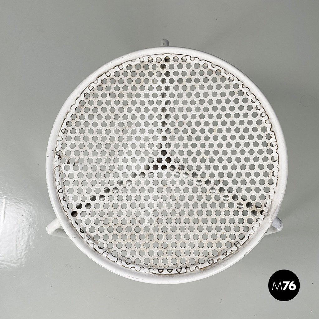 Italian mid-century modern Outdoor coffe tables in white metal by Emu, 1960s