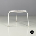 Italian mid-century modern Outdoor coffe tables in white metal by Emu, 1960s