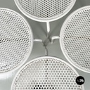 Italian mid-century modern Outdoor coffe tables in white metal by Emu, 1960s