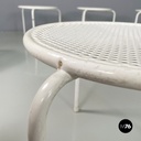 Italian mid-century modern Outdoor coffe tables in white metal by Emu, 1960s