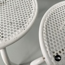 Italian mid-century modern Outdoor coffe tables in white metal by Emu, 1960s
