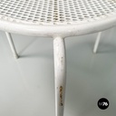 Italian mid-century modern Outdoor coffe tables in white metal by Emu, 1960s