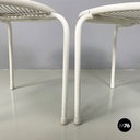 Italian mid-century modern Outdoor coffe tables in white metal by Emu, 1960s