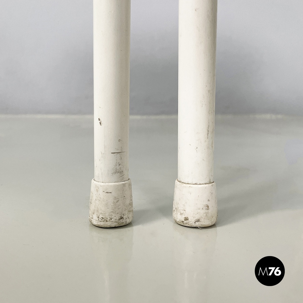 Italian mid-century modern Outdoor coffe tables in white metal by Emu, 1960s