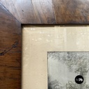 French Charcoal painting on paper of Beaumarchais in wooden frame, mid 1800s