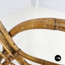 Italian mid-century modern Armchairs with armrests in curved rattan, 1960s