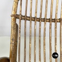 Italian mid-century modern Armchairs with armrests in curved rattan, 1960s