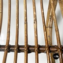 Italian mid-century modern Armchairs with armrests in curved rattan, 1960s