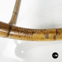 Italian mid-century modern Armchairs with armrests in curved rattan, 1960s