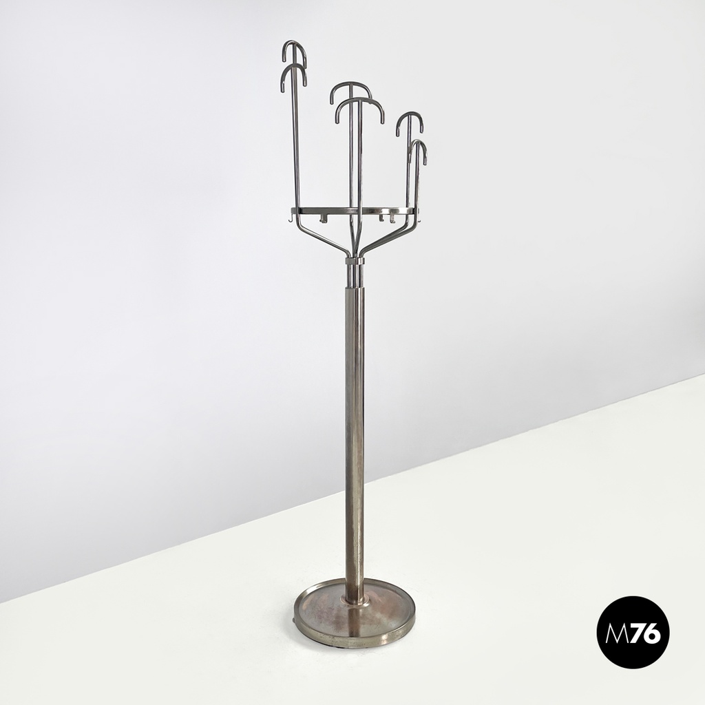 Italian modern round metal floor coat rack Melpomene by BBPR for Artemide, 1970s
