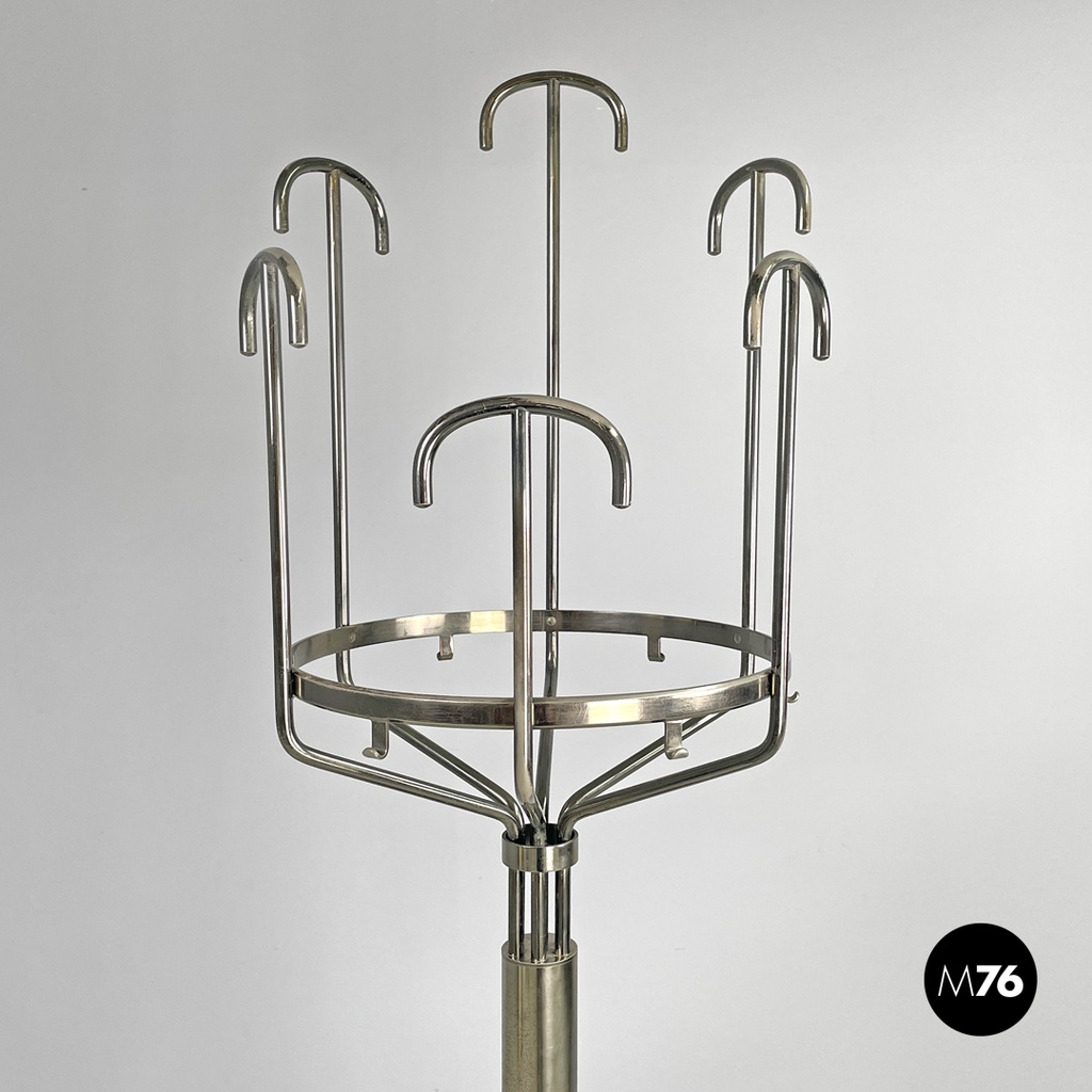 Italian modern round metal floor coat rack Melpomene by BBPR for Artemide, 1970s