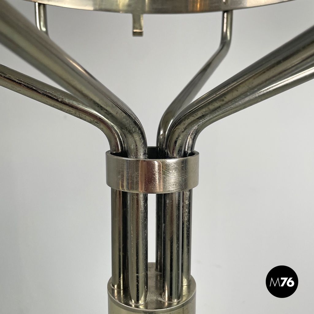 Italian modern round metal floor coat rack Melpomene by BBPR for Artemide, 1970s