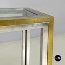 Italian modern Console in glass, brass and steel by Nanda Vigo, 1970s