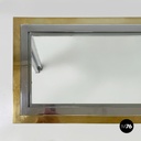 Italian modern Console in glass, brass and steel by Nanda Vigo, 1970s