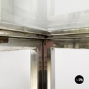 Italian modern Console in glass, brass and steel by Nanda Vigo, 1970s